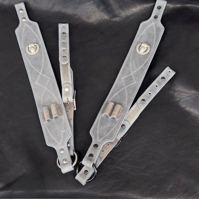 *In Stock* Big Game Rifle Sling in Genuine Weathered Gray Water Buffalo .45-70 Govt