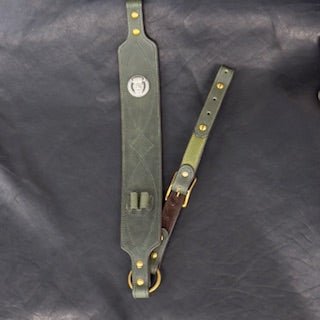 *In Stock* Big Game Rifle Sling in Genuine Weathered Hunter Green Water Buffalo .45-70 Govt & .308