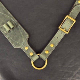 *In Stock* Big Game Rifle Sling in Genuine Weathered Hunter Green Water Buffalo .45-70 Govt & .308
