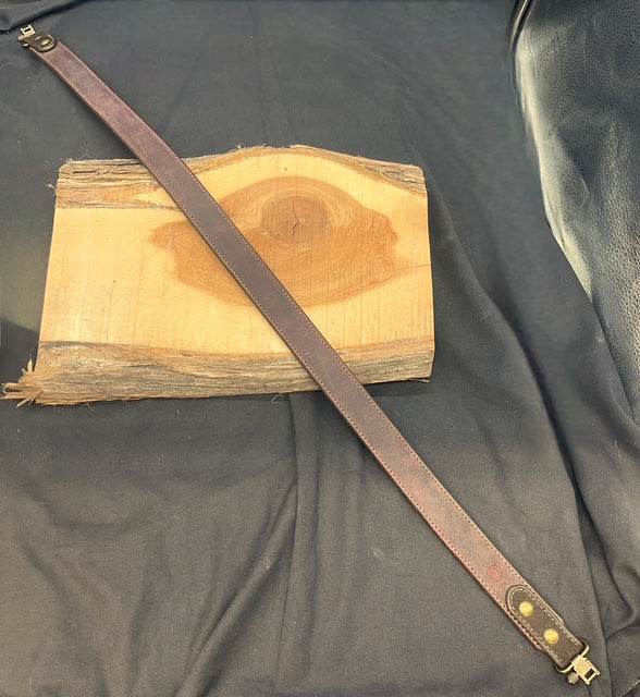 *In Stock* Country Boy Rifle Sling (Fixed Length) Genuine Water Buffalo Weathered Oxblood