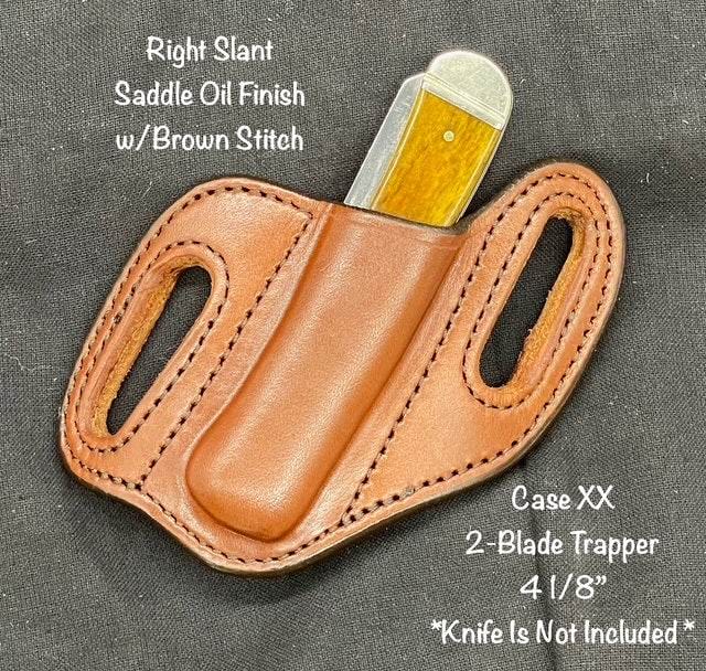 *In Stock* Cowboy Knife Sheath for 2 Blade Trapper 4 1/8"