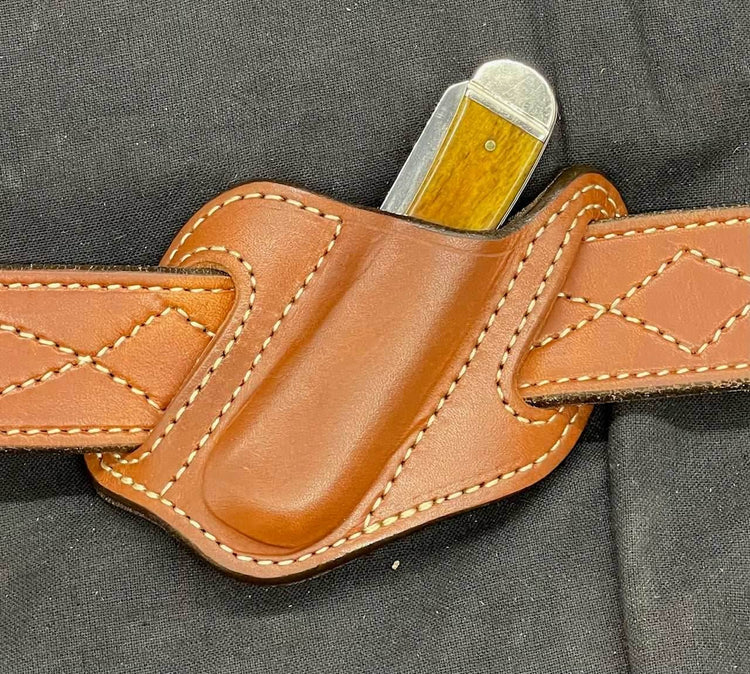 *In Stock* Cowboy Knife Sheath for 2 Blade Trapper 4 1/8"