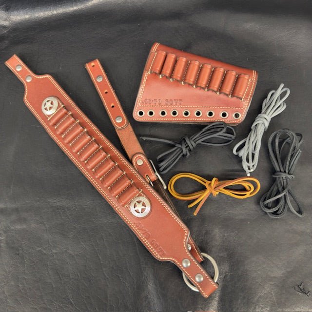*In Stock* Guide Gun Rifle Sling & RH Butt Cover Bundle – Multiple Leather Options - Busted B Leather