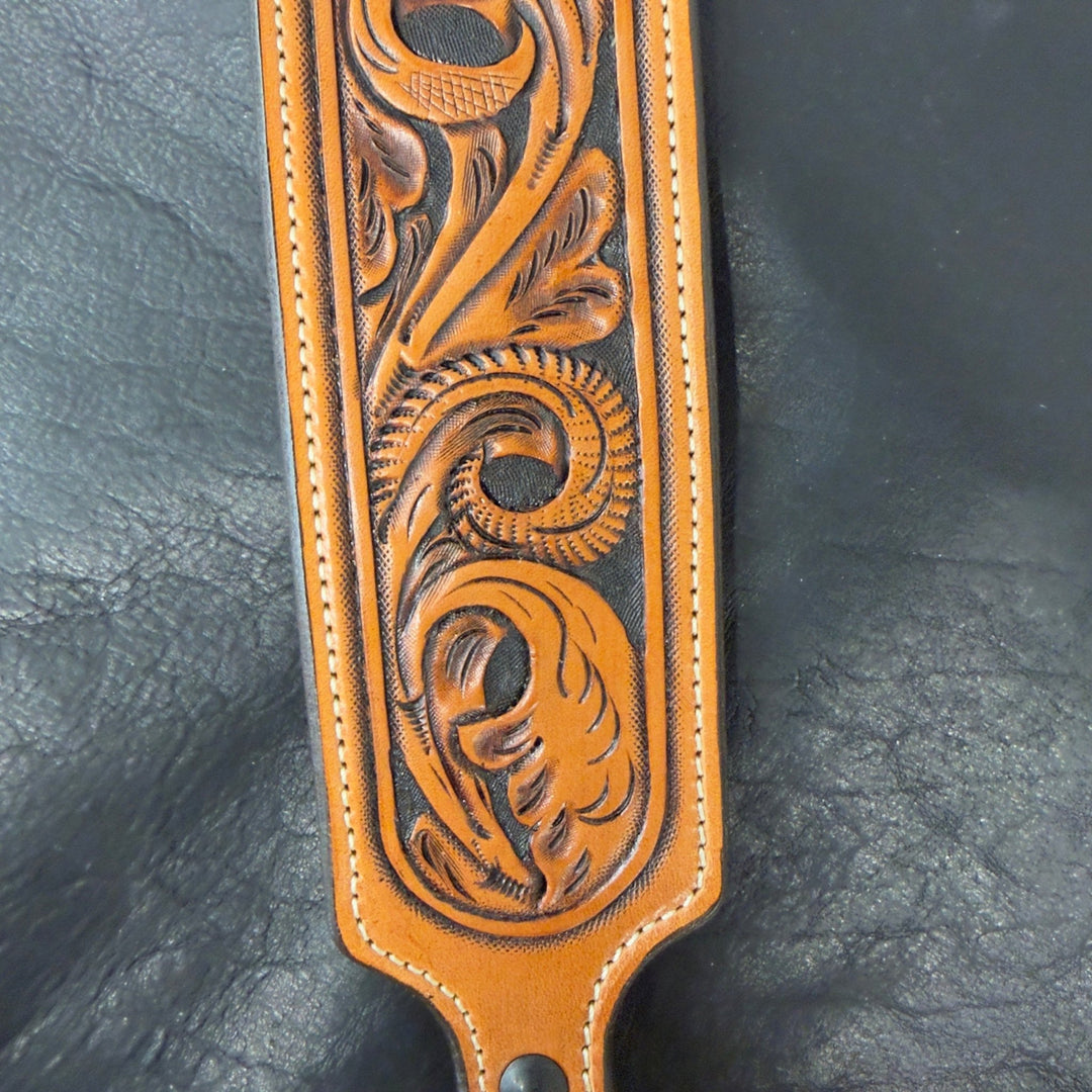 *In Stock* Hand Carved Floral Leather Rifle Sling - Busted B Leather