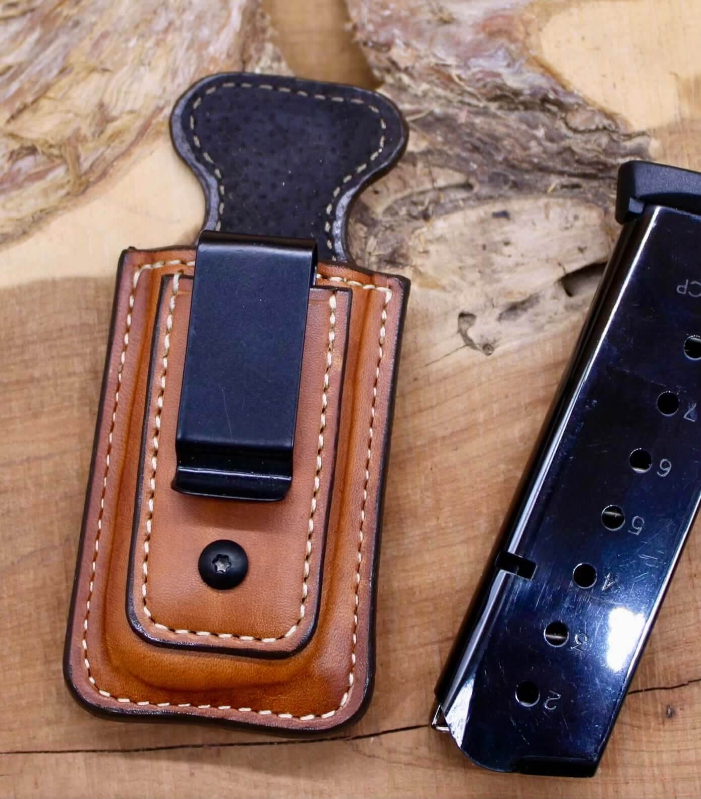 *In Stock* IWB Single Mag Pouch w/Metal Belt Clip - 1911 8 Rounds