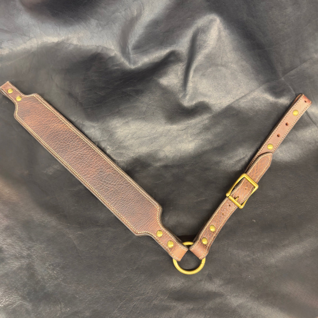 *In Stock* Leather Rifle Sling Brown Genuine American Bison Leather w/Natural Stitch