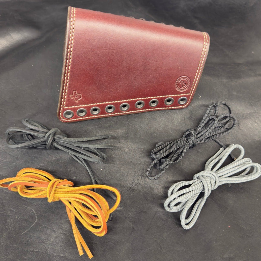 *In - Stock* LH Leather Butt Cover Havana w/Natural .357 Mag - Busted B Leather