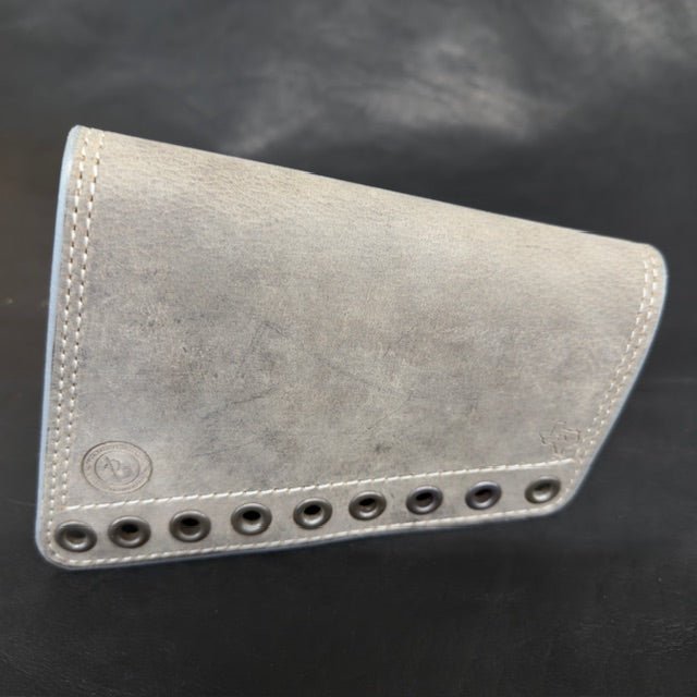 *In Stock* LH Leather Butt - Cover w/Ammo Loops .45 - 70 Govt in Genuine Weathered Gray Water Buffalo Lever Action Guide Guns Marlin, Henry, Chiappa, Rossi - Busted B Leather
