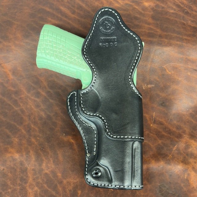 *In Stock* LH Side/RH SOB IWB Kimber KDS 9C Black w/Silver Stitch & DTOM or 2A 1776 Metal Belt Clip