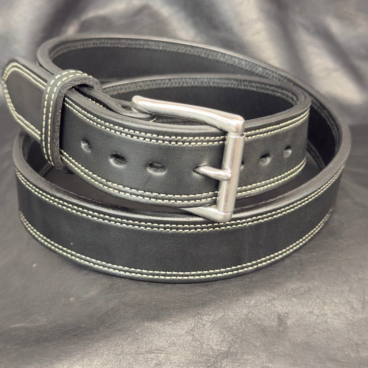 *In Stock* Perfectly Imperfect 1.5" Double Stitch Carry Belt - Busted B Leather