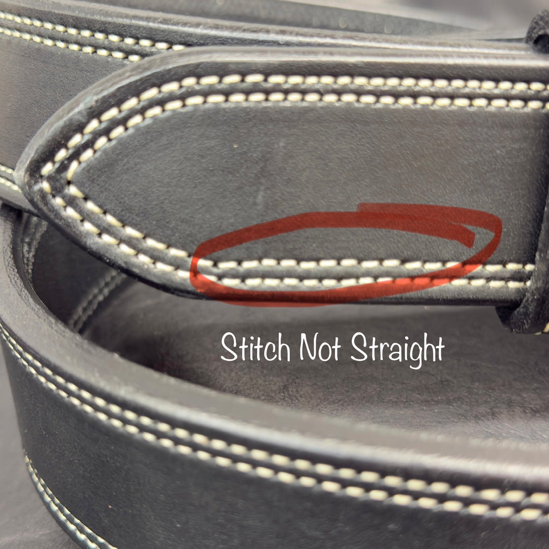 *In Stock* Perfectly Imperfect 1.5" Double Stitch Carry Belt - Busted B Leather