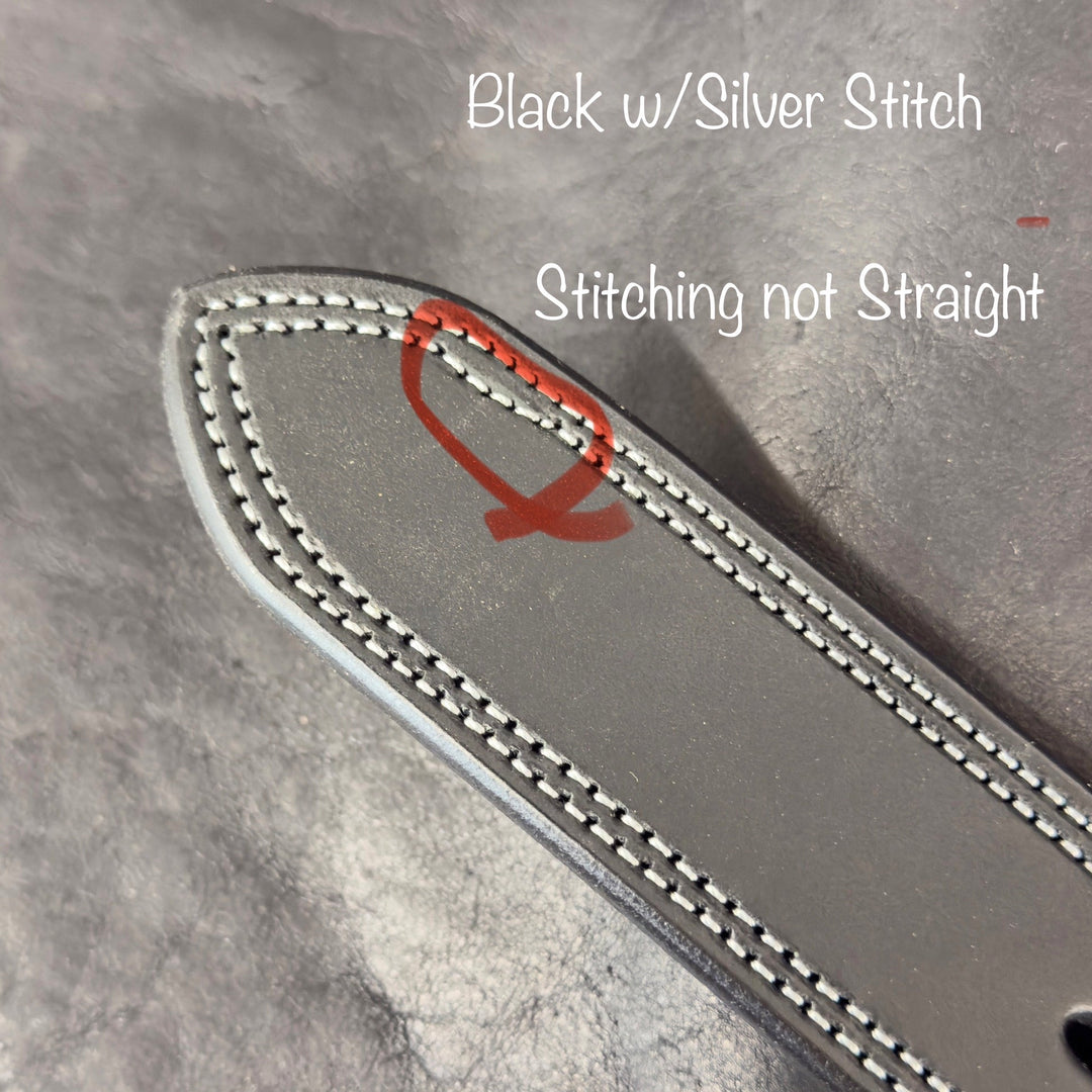 *In Stock* Perfectly Imperfect 1.5" Double Stitch Carry Belt - Busted B Leather