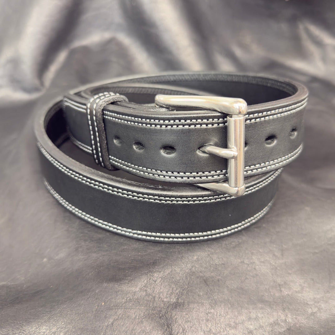 *In Stock* Perfectly Imperfect 1.5" Double Stitch Carry Belt - Busted B Leather