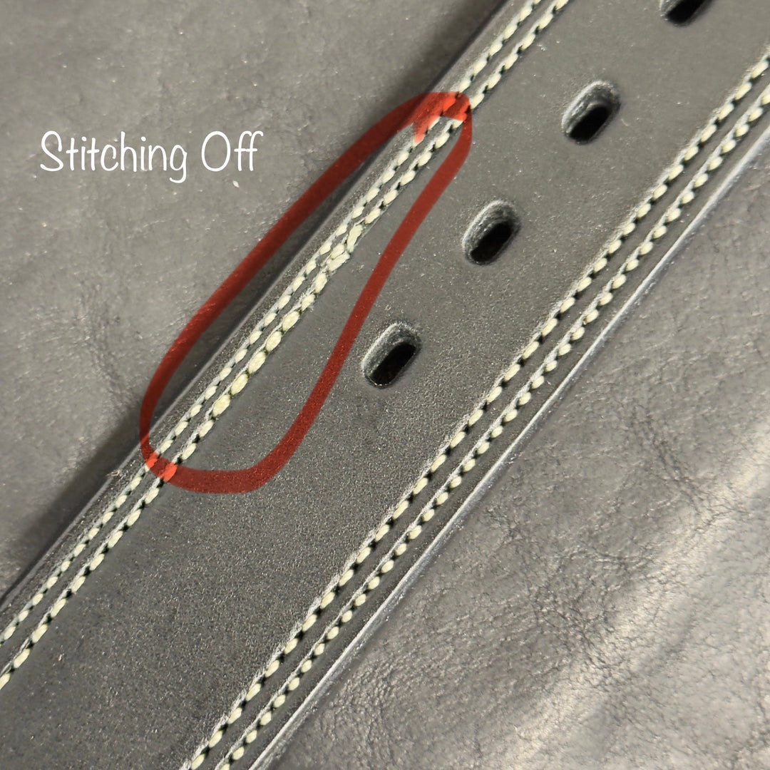 *In Stock* Perfectly Imperfect 1.5" Fancy Stitch Carry Belt - Busted B Leather