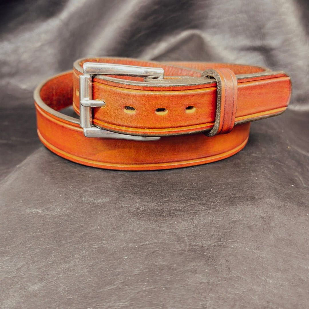 *In Stock* Perfectly Imperfect Single Thickness Belt Dark Oiled Chestnut - Busted B Leather