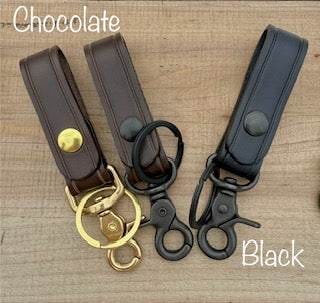 *In Stock* Premium Leather Keychain with Trigger Snap