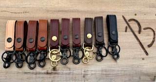 *In Stock* Premium Leather Keychain with Trigger Snap