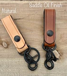*In Stock* Premium Leather Keychain with Trigger Snap