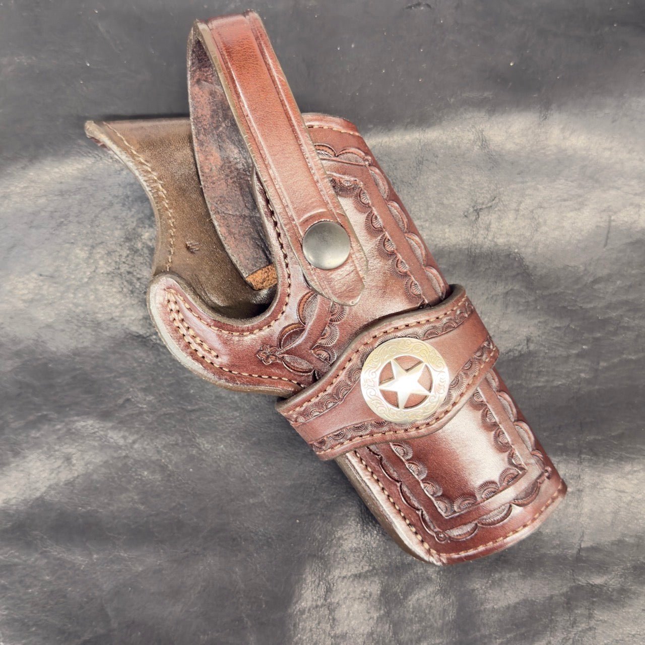 *In Stock* RH Cross Draw Rancher Holster 1911 5" - Busted B Leather