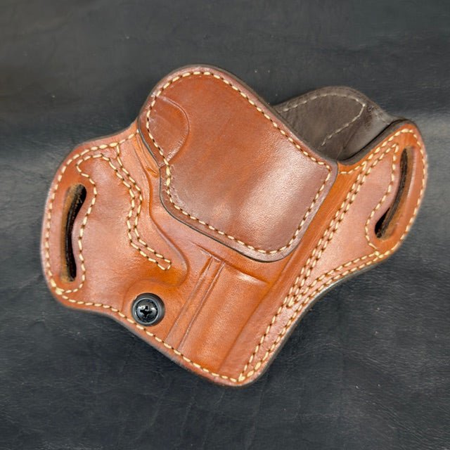 *In Stock* RH Ironside Holster for S&W J Frame 1.87" to 2" Saddle Oil Finish w/Natural Stitch