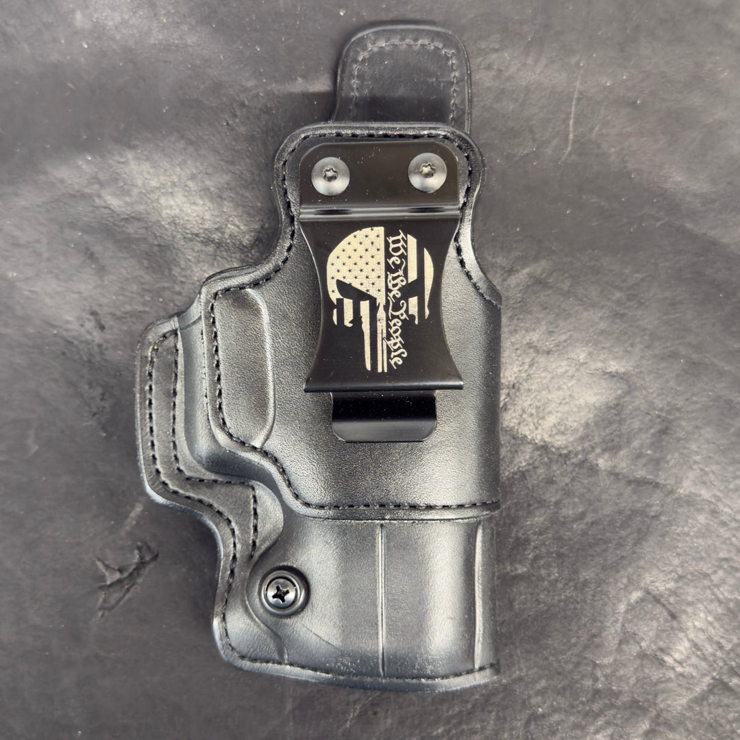 *In Stock* RH IWB Black w/Black Stitch Glock 19/23/32 Optic Ready - Busted B Leather