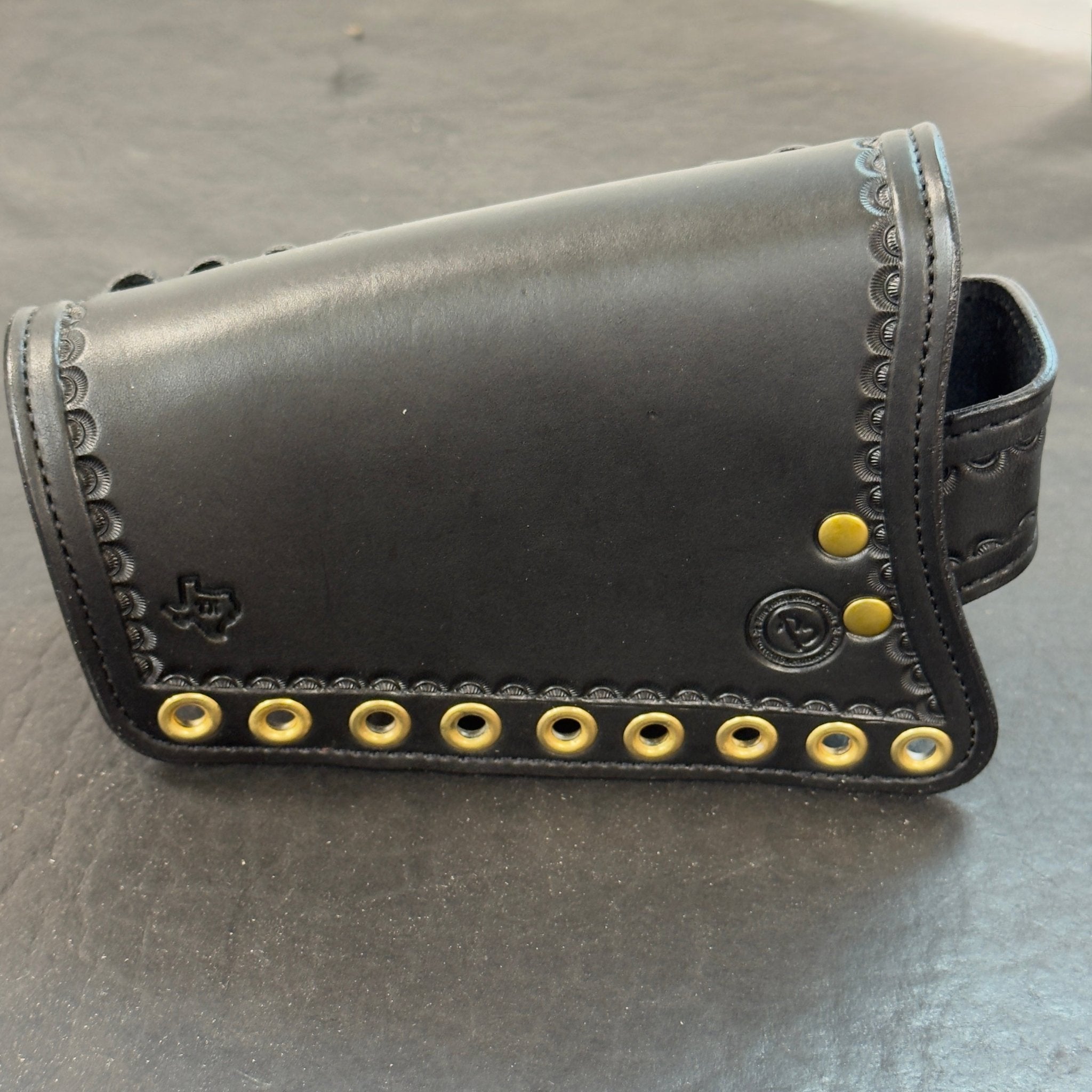 *In Stock* RH Leather Butt Cover Henry Side Gate/Henry Big Boy Brass .44 Mag - Busted B Leather