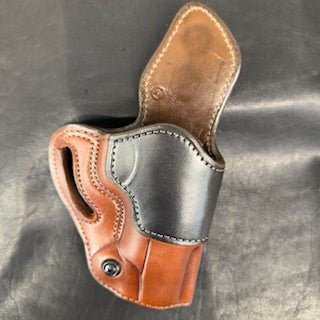 *In Stock* RH Raptor Holster for 1911 4.25" Golden Brown w/Black Trim & Brown Stitch