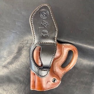 *In Stock* RH Raptor Holster for 1911 4.25" Golden Brown w/Black Trim & Brown Stitch