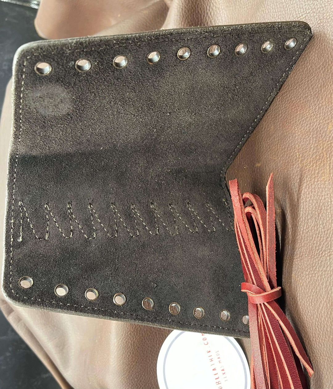 *In Stock* RH Rough Out Leather Butt-Cover w/Ammo Loops 44 Mag/45 Colt/.410 Lever-Action Rifles Winchester, Marlin, Henry, Rossi-Busted B Leather