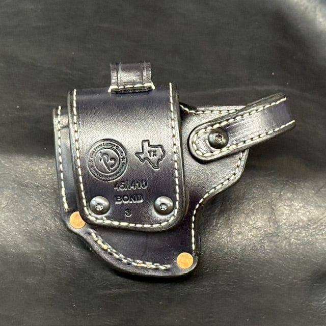 *In Stock* RH Sidewinder Bandolero Bond Arms 3” .45/.410 Black w/Natural Stitch