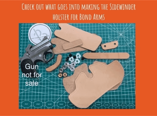 *In Stock* RH Sidewinder Bond Arms 3” Ranger Star Concho in Chocolate w/Brown Stitch