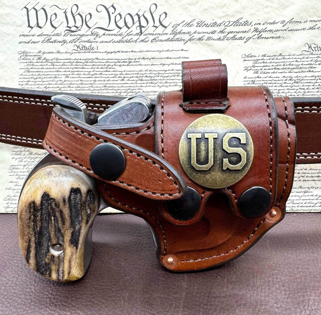 *In Stock* RH Sidewinder Holster for Bond Arms 3", 3.5", 4.25", or 6" .45 .410 U.S. Concho & 2 Ammo Loops