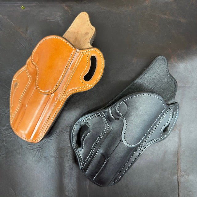 *Ammo Depot* ITEM #: 209 RH Texas Bodyguard 1911 5" Unlined Holster Chestnut w/Natural Stitch