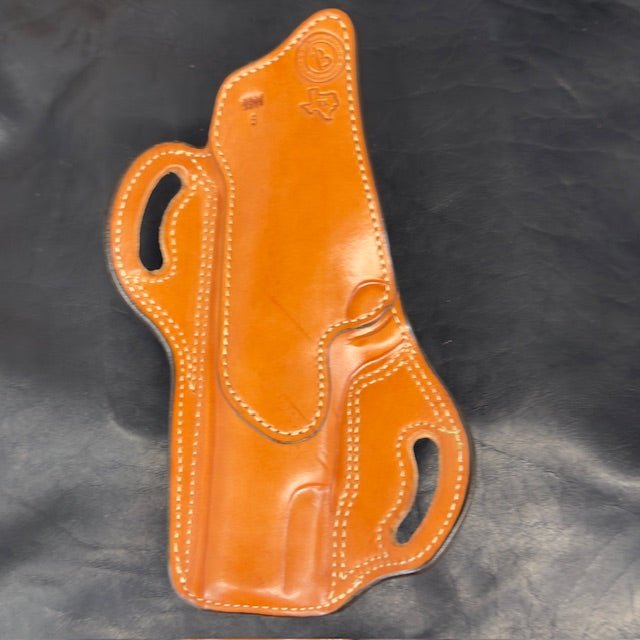 *Ammo Depot* ITEM #: 209 RH Texas Bodyguard 1911 5" Unlined Holster Chestnut w/Natural Stitch