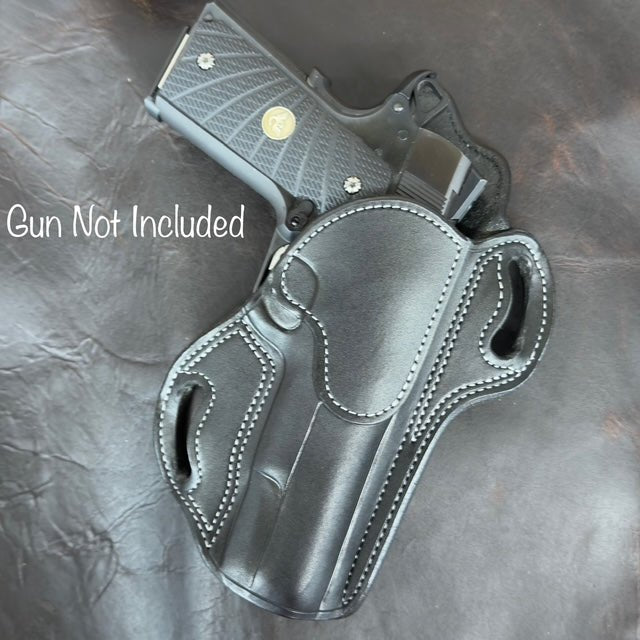 *Ammo Depot* ITEM #: 209 RH Texas Bodyguard 1911 5" Unlined Holster Chestnut w/Natural Stitch