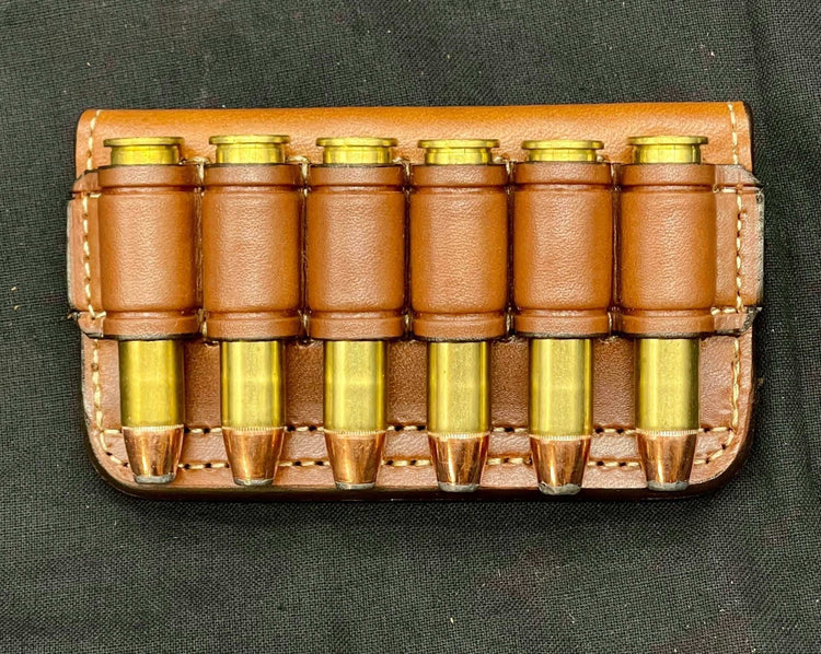 *In Stock* Rifle Ammo Slide .45-70 Saddle Oil Finish w/Natural Stitch