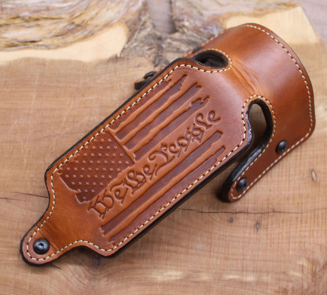 *In Stock* Shockwave Raptor F1 Forend Strap for Mossberg & Remington TAC 870 Shotguns Saddle Oil Finish w/ We the People American Flag Stamp