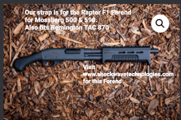 *In Stock* Shockwave Raptor F1 Forend Strap for Mossberg & Remington TAC 870 Shotguns Saddle Oil Finish w/ We the People American Flag Stamp