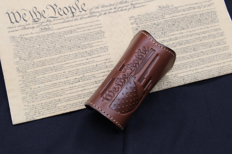 *In Stock* Shockwave Raptor Grip Wrap for Mossberg 500/590 Shotguns Saddle Oil Finish w/We The People Punisher Skull