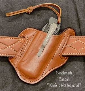 *In Stock* Slant Knife Sheath for Benchmade Casbah in Saddle Oil Finish