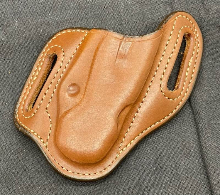 *In Stock* Slant Knife Sheath for Spyderco Para Military 2 in Saddle Oil Finish