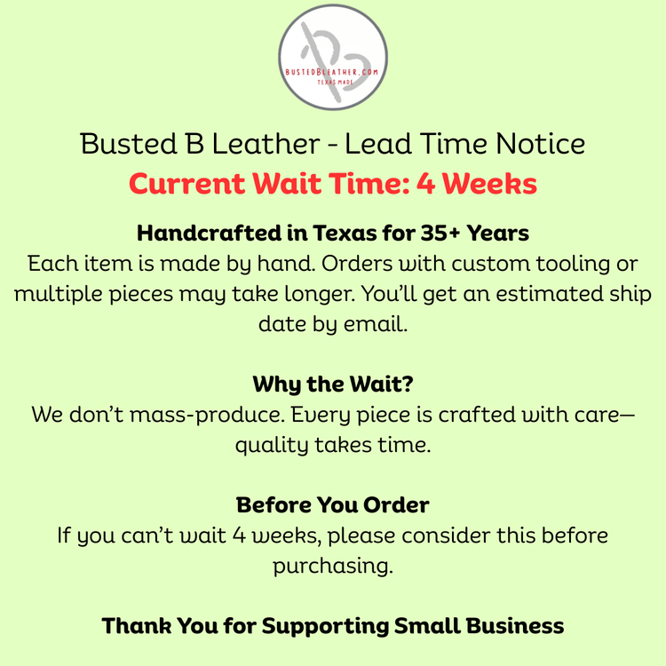 *Made to Order* Big Game Rifle Sling w/Initials - Busted B Leather