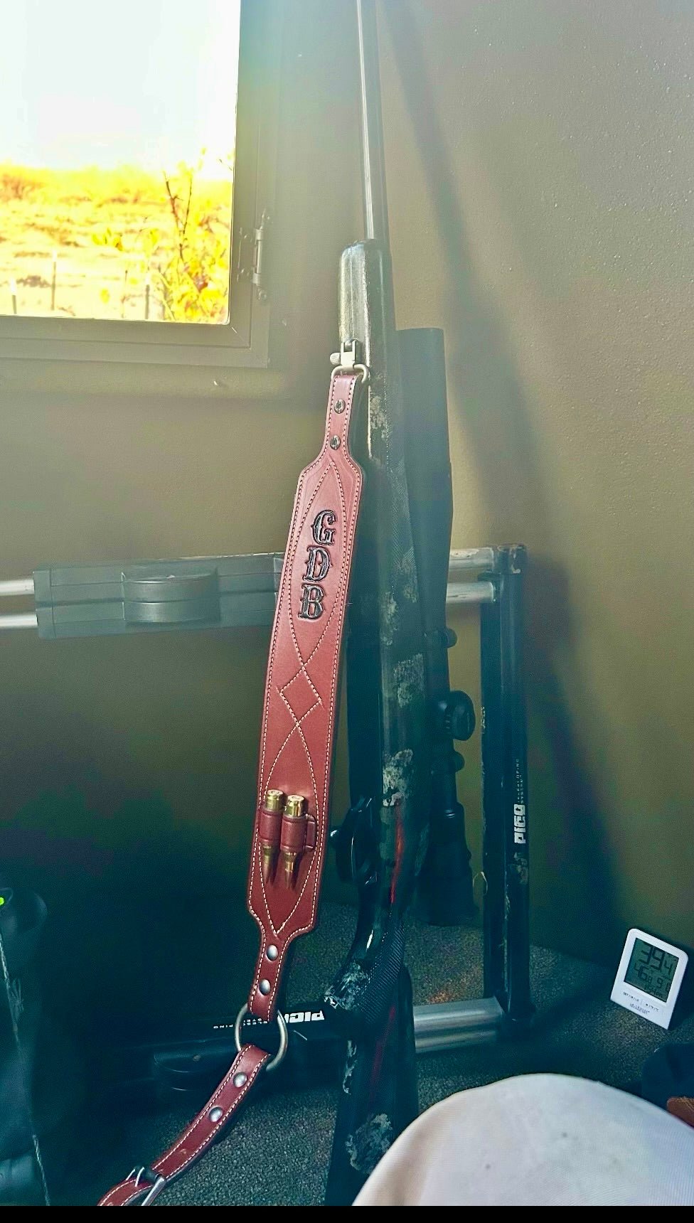 *Made to Order* Big Game Rifle Sling w/Initials - Busted B Leather