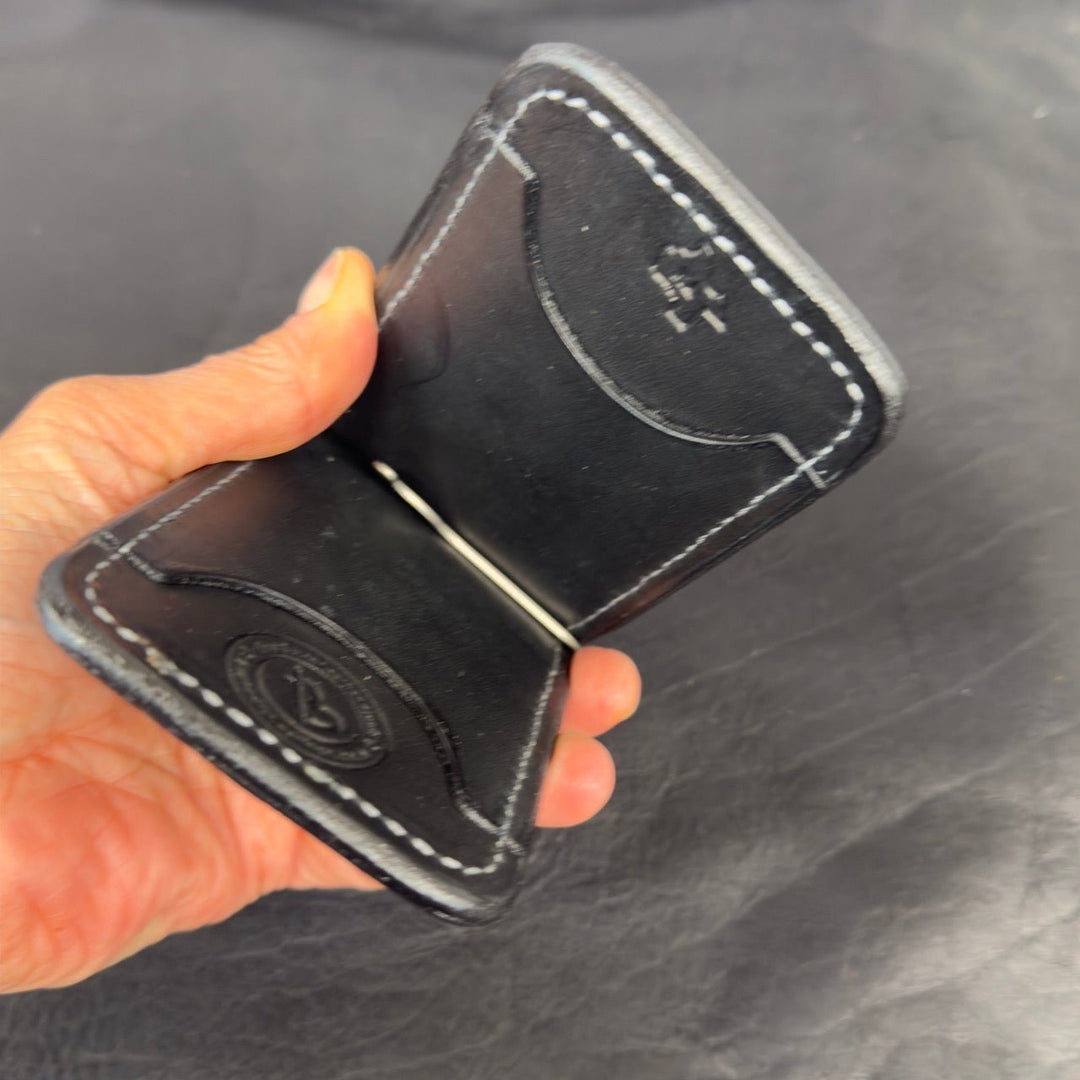 *Made to Order* Front Pocket Money Clip Wallet in Genuine Elephant - Busted B Leather