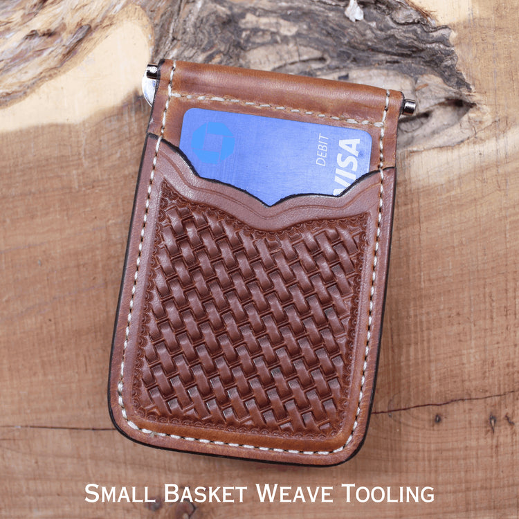 *Made to Order* Front Pocket Money Clip Wallet Saddle Oil Finish-Busted B Leather