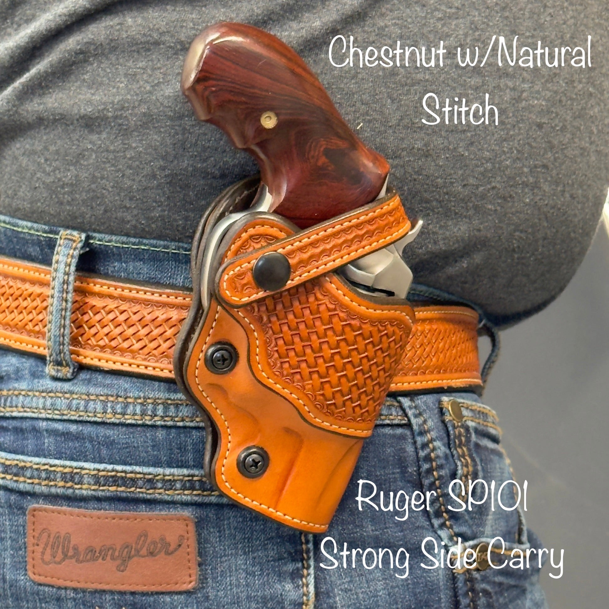 *Made to Order* LH/RH Bounty Hunter Dual Carry Position for Single or Double Action Revolvers - Busted B Leather