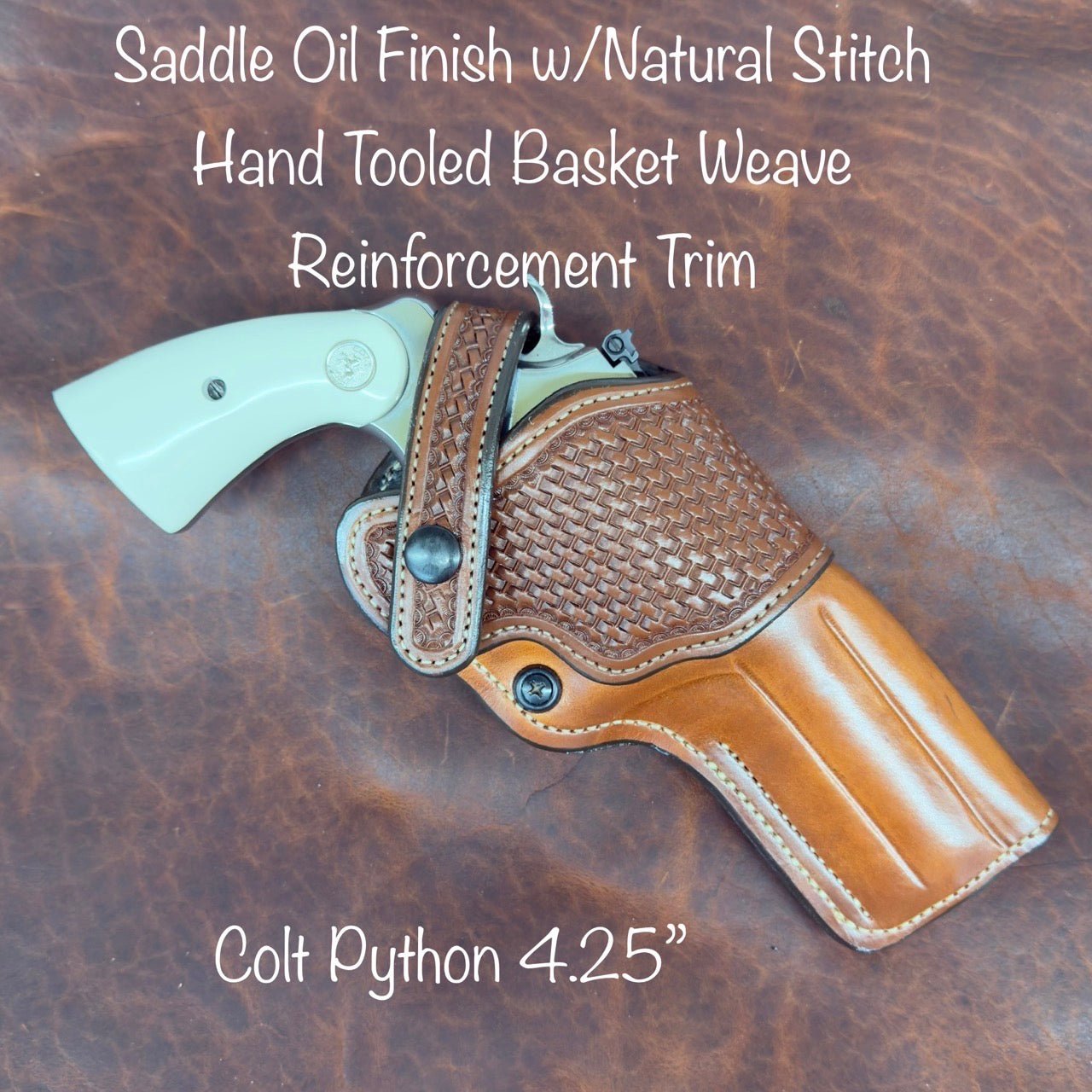 *Made to Order* LH/RH Bounty Hunter Dual Carry Position for Single or Double Action Revolvers - Busted B Leather