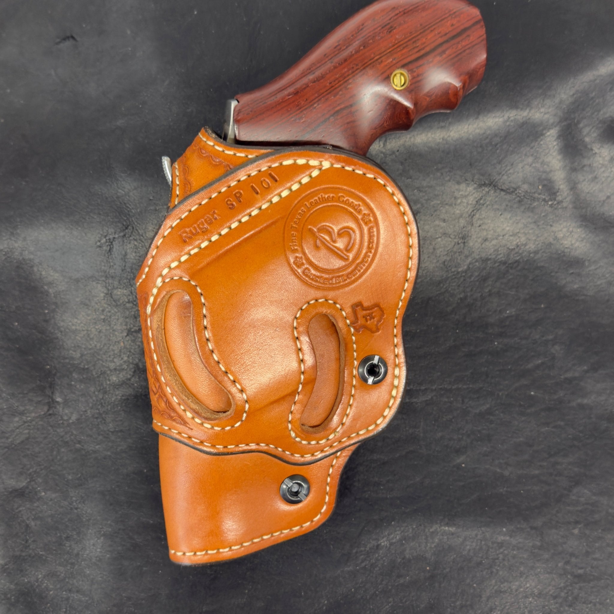 *Made to Order* LH/RH Bounty Hunter Dual Carry Position for Single or Double Action Revolvers - Busted B Leather