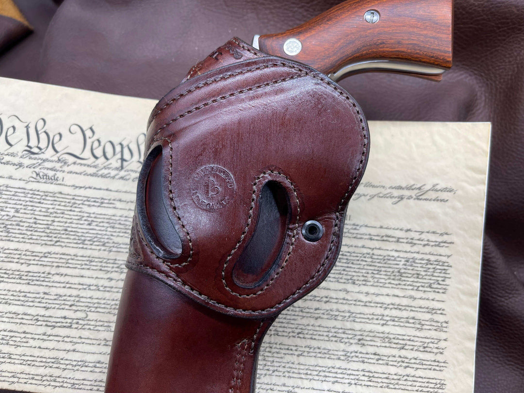 *Made to Order* LH/RH Bounty Hunter Dual Carry Position for Single or Double Action Revolvers-Busted B Leather