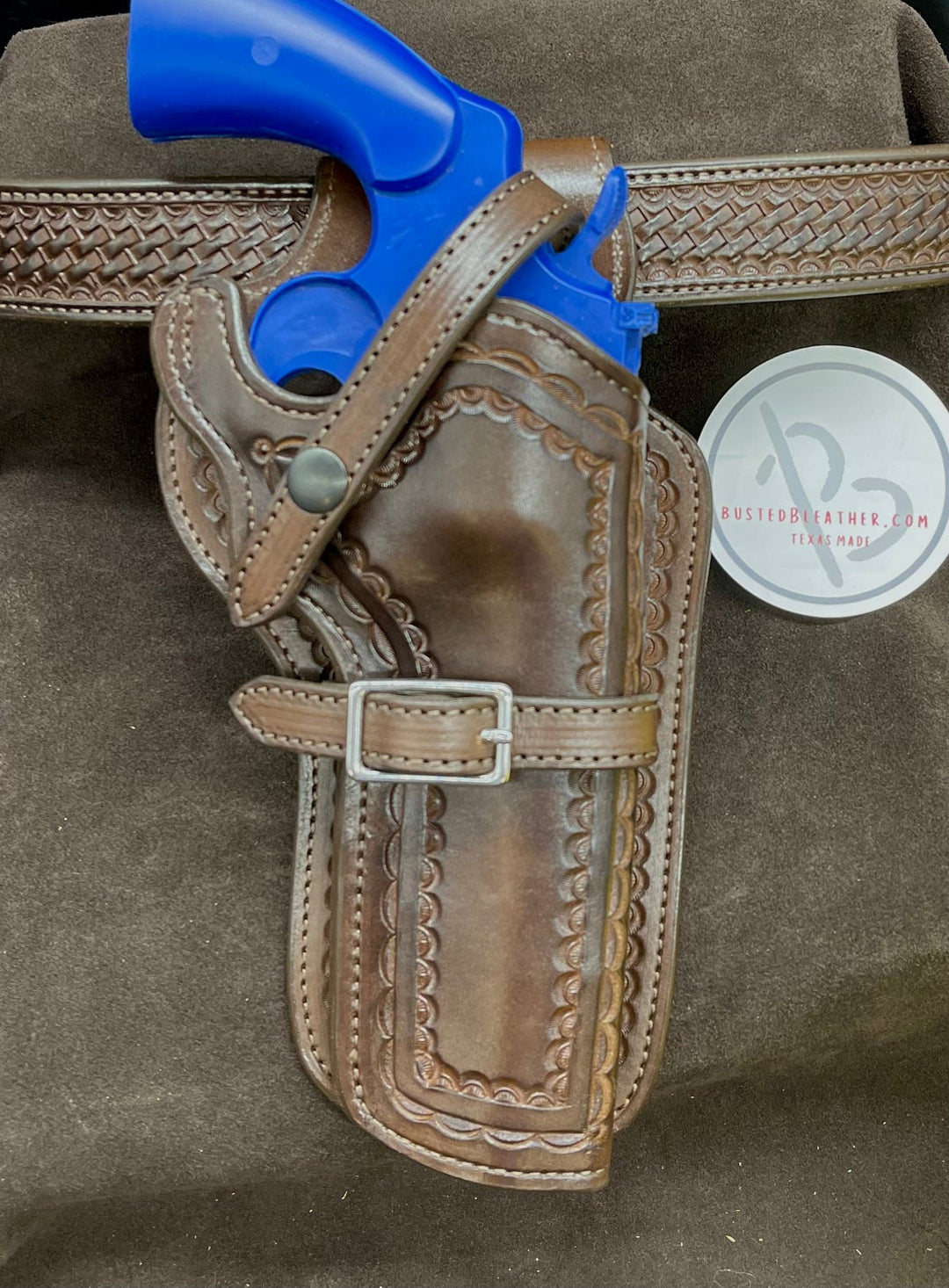 *Made to Order* LH/RH High Noon 1911 Western Holster Made for Your Gun-Busted B Leather